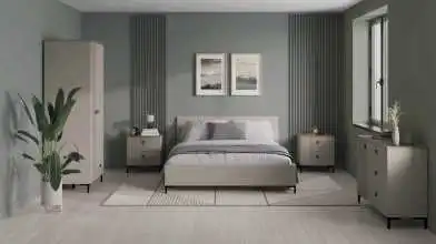 Мягкая кровать Zima, цвет Глиняный серый с полукруглым изголовьем - 5 - превью